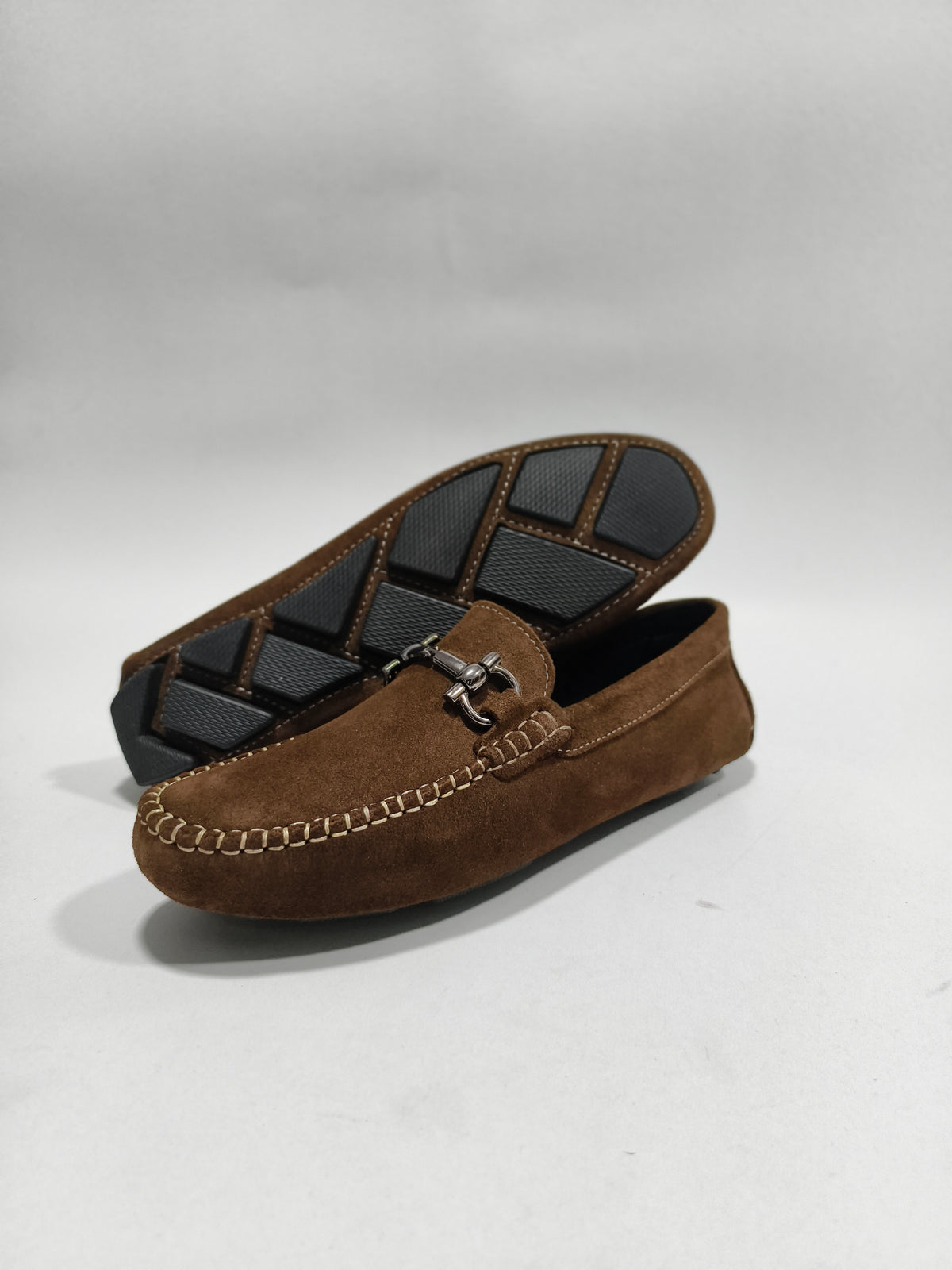 Brown Top Grain leather Drivers with Buckle