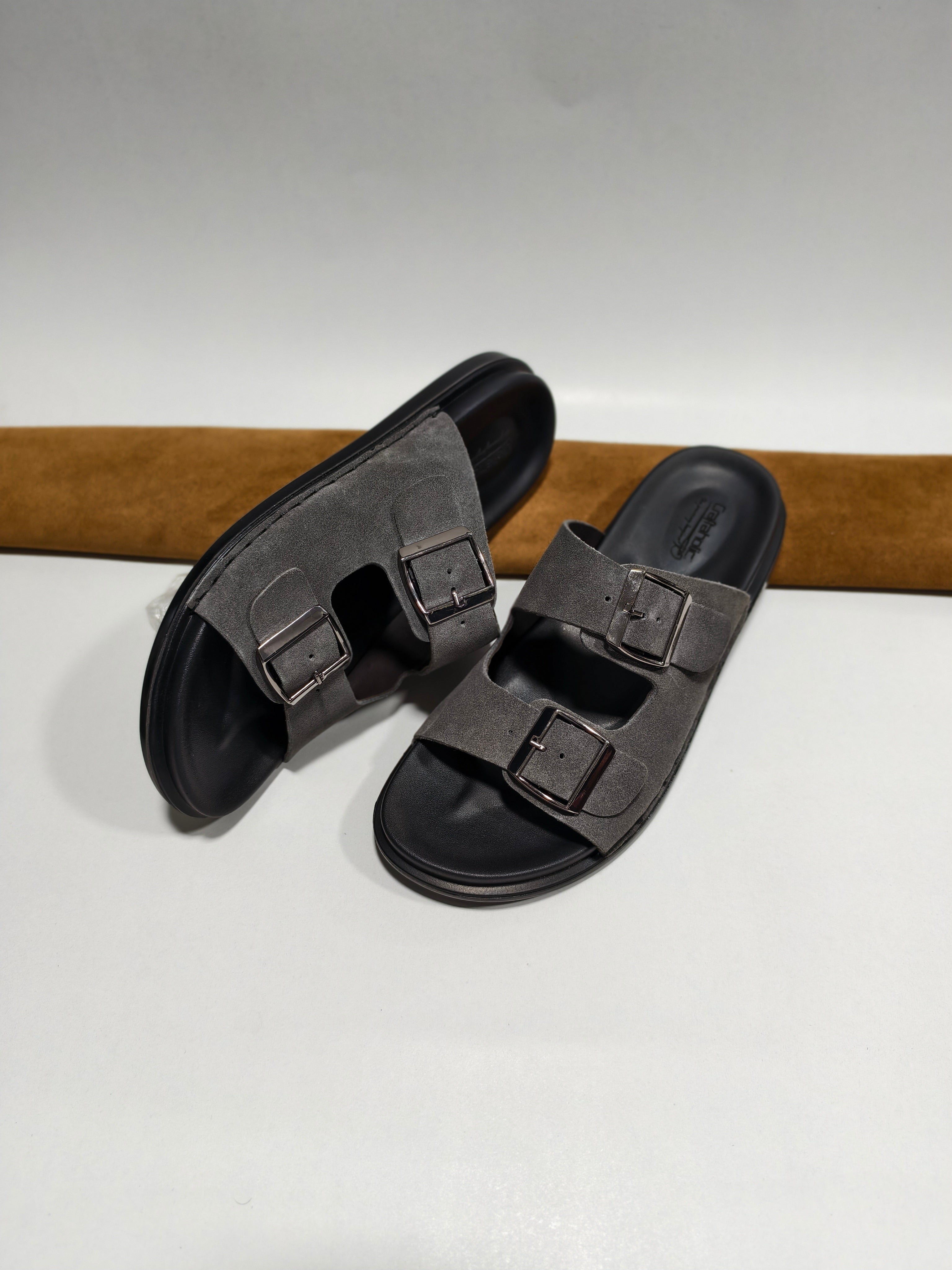 Belt -30 Grey Suede