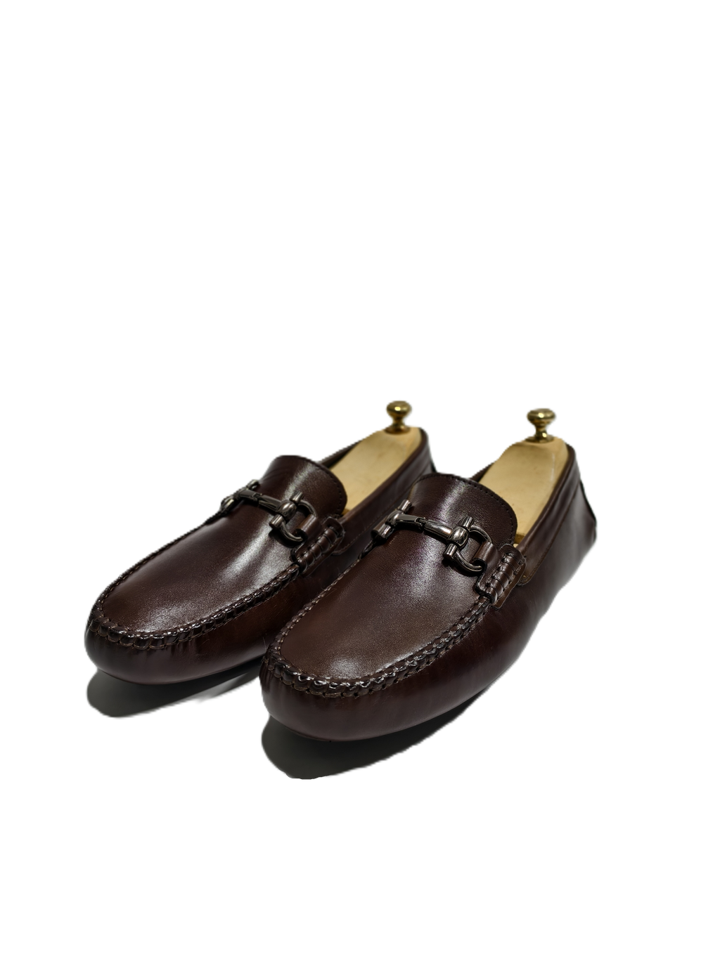 Brown Top Grain leather Drivers with Buckle