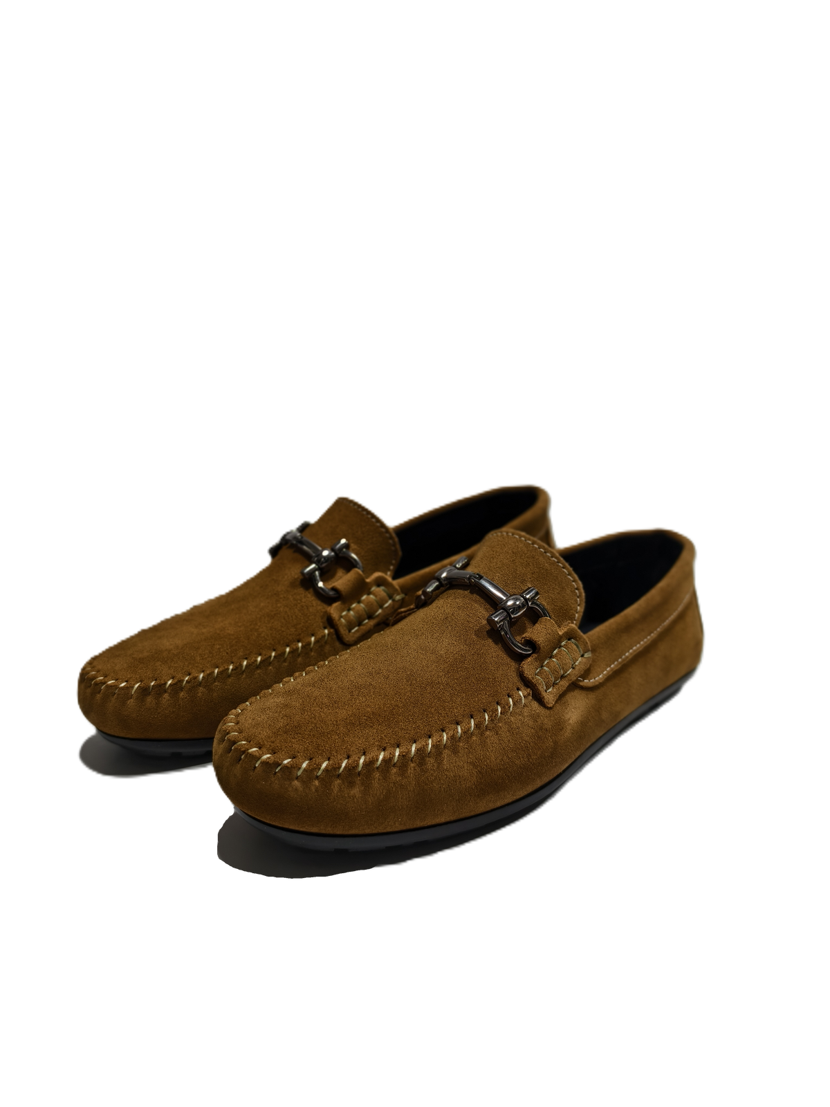 Tan suede leather Drivers with Buckle