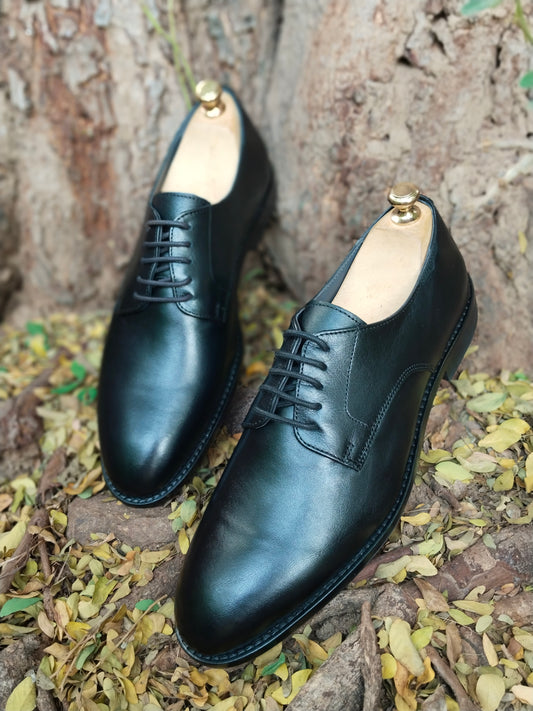Derby Black Colour in Premium Leather