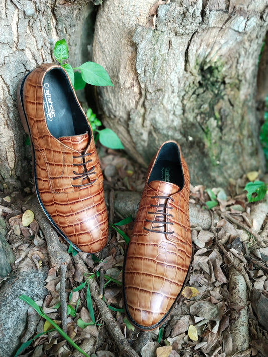 Crocodile Print Limited Edition Leather Derby Exclusive