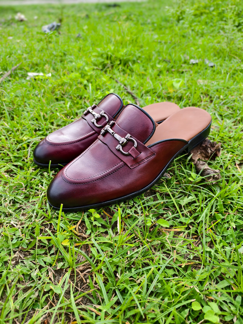 Mules Burgundy