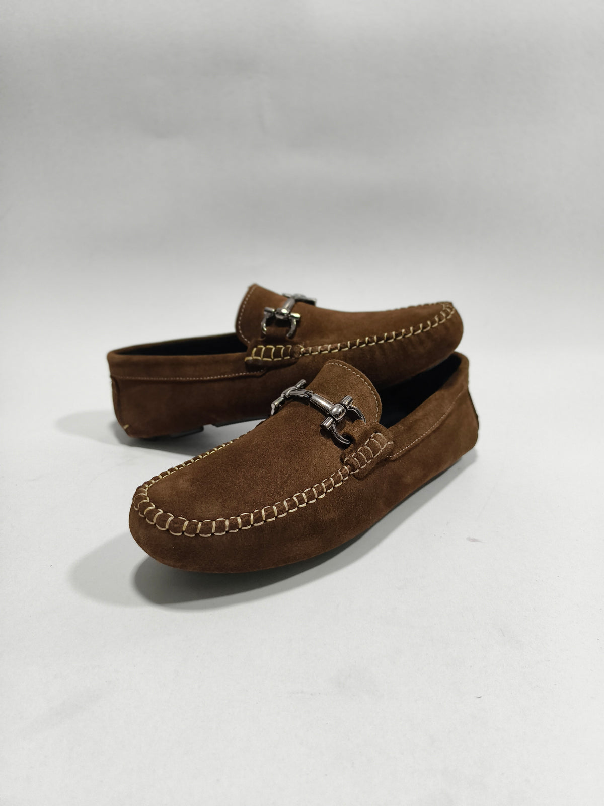 Brown Top Grain leather Drivers with Buckle