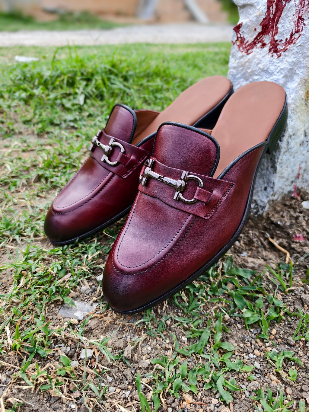 Mules Burgundy