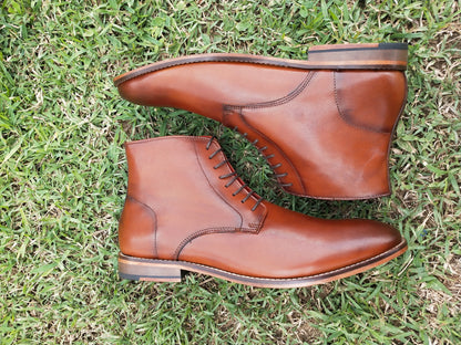 Long Boot 8 Eyelets with Leather Sole