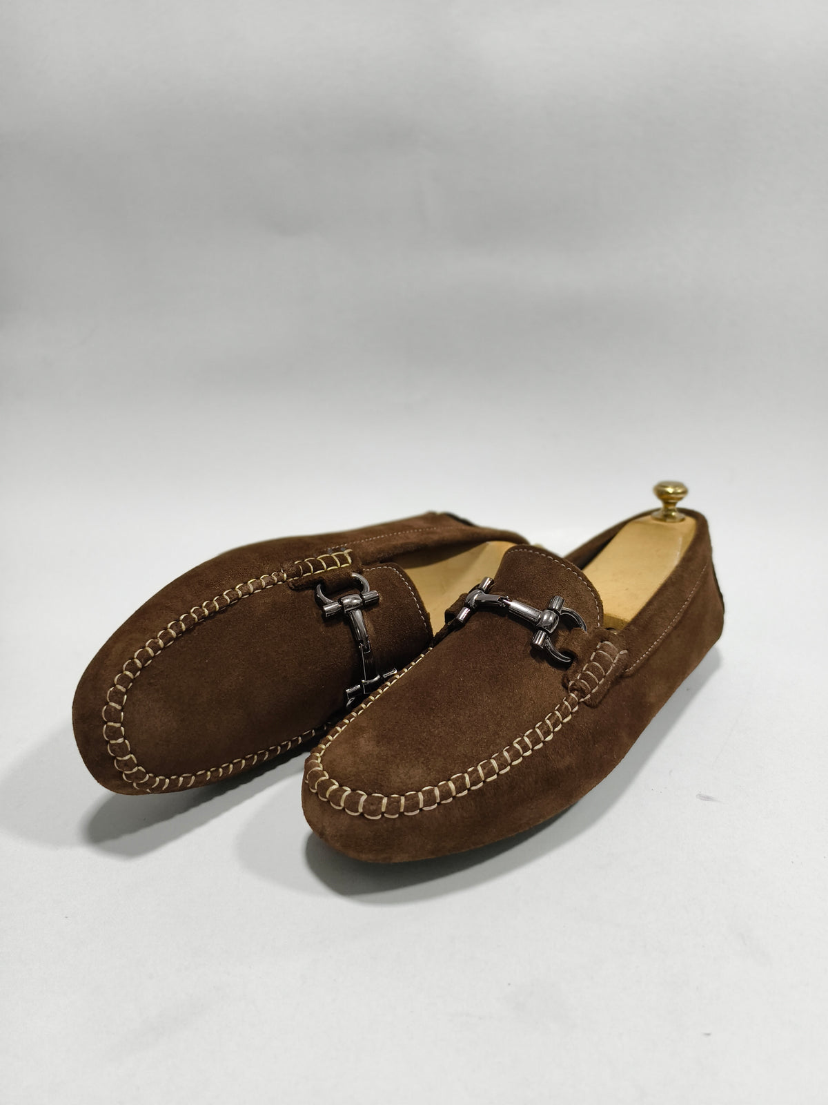 Brown Top Grain leather Drivers with Buckle