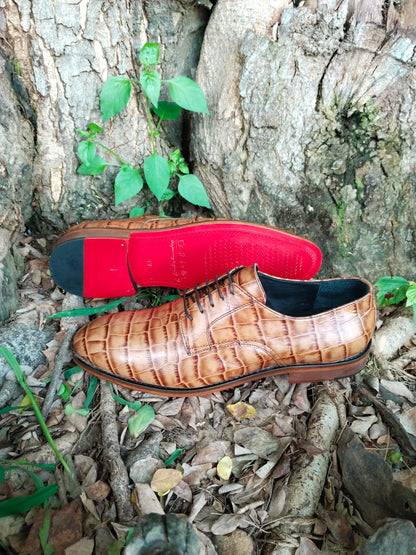 Crocodile Print Limited Edition Leather Derby Exclusive