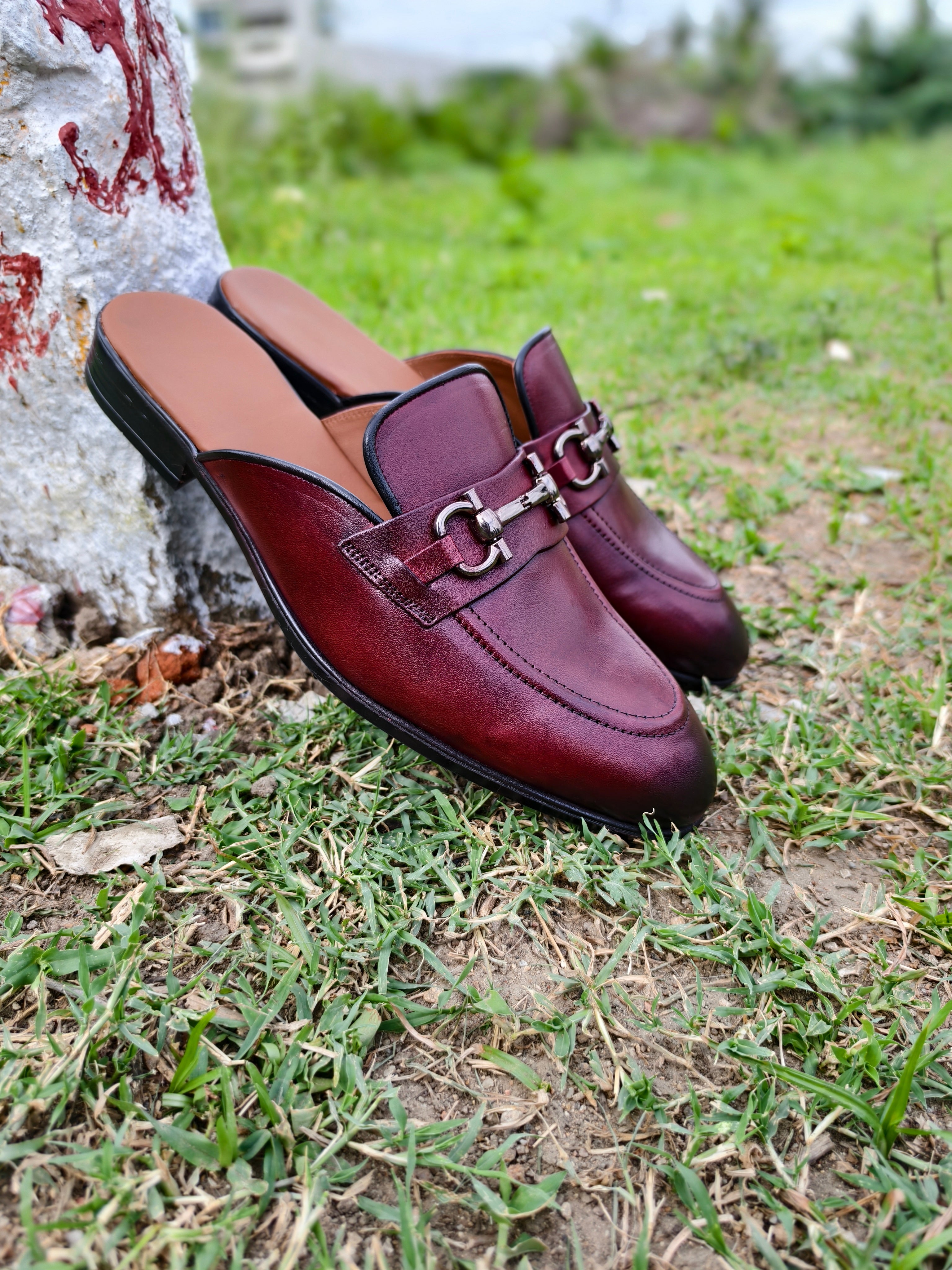 Mules Burgundy