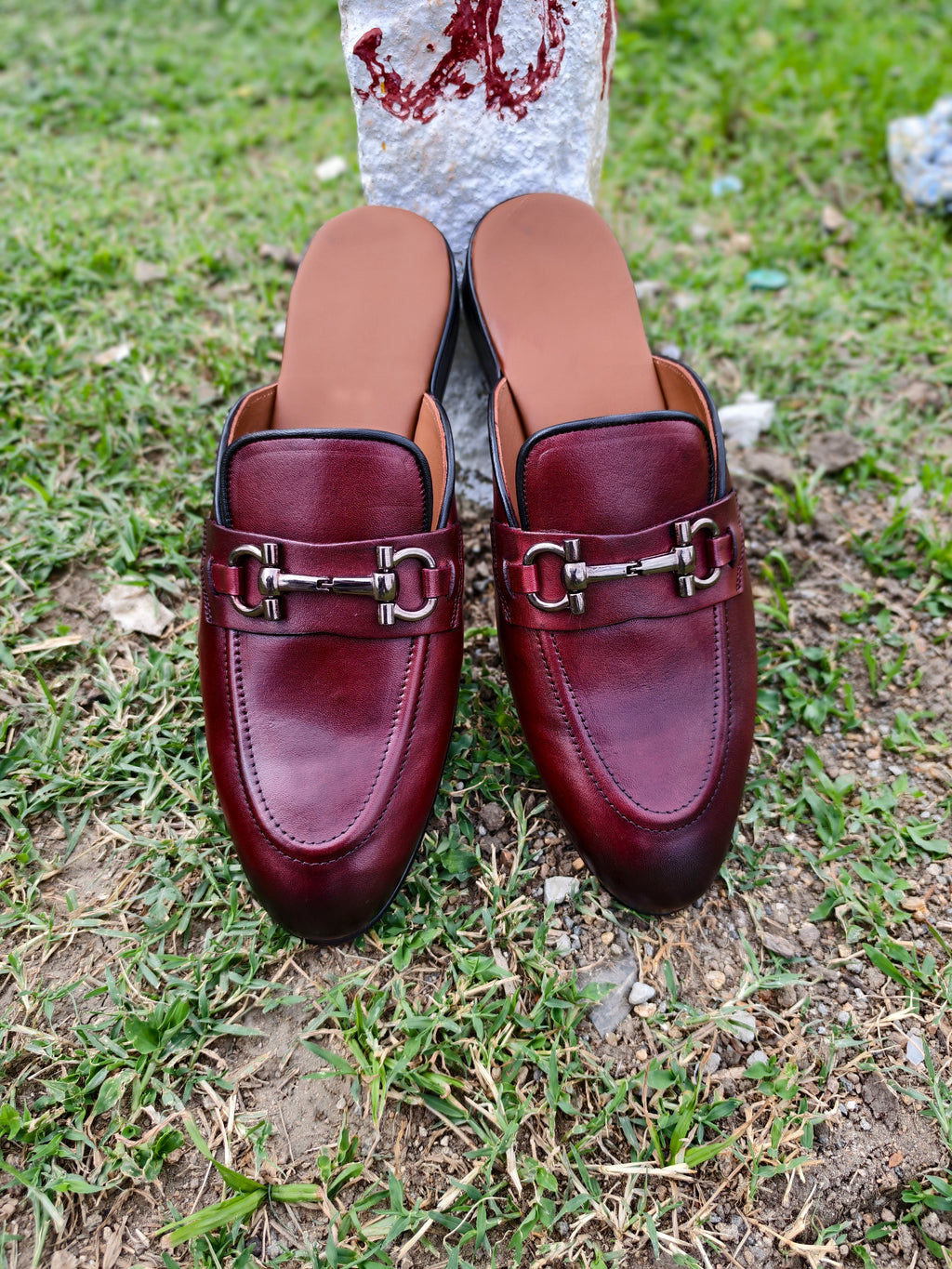 Mules Burgundy