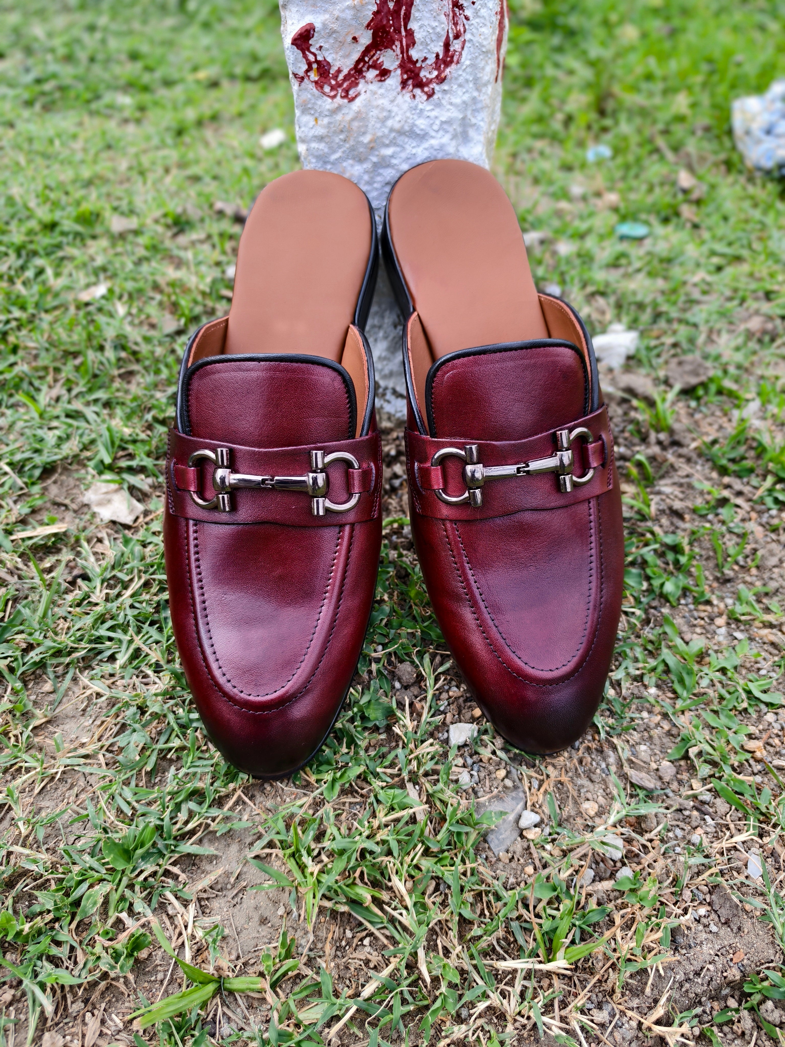 Mules Burgundy