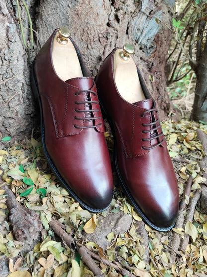 Brown Derby in Premium Leather with Tunith Sole