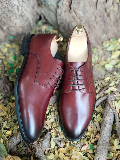 Brown Derby in Premium Leather with Tunith Sole