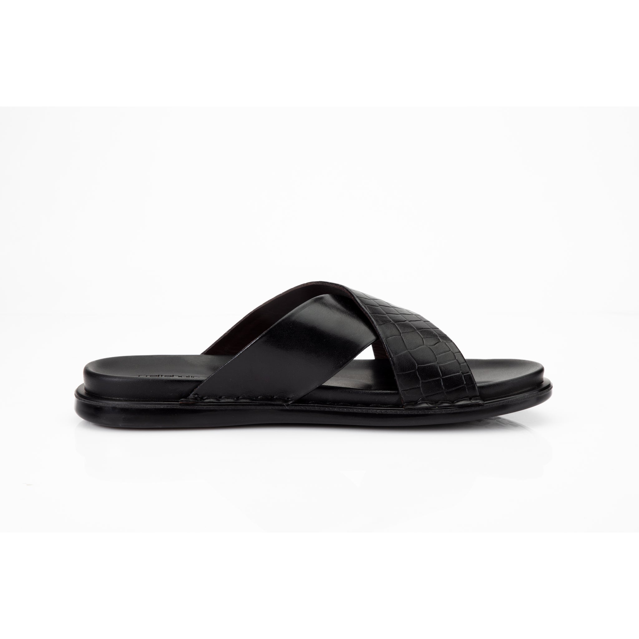 X slipper croco Black