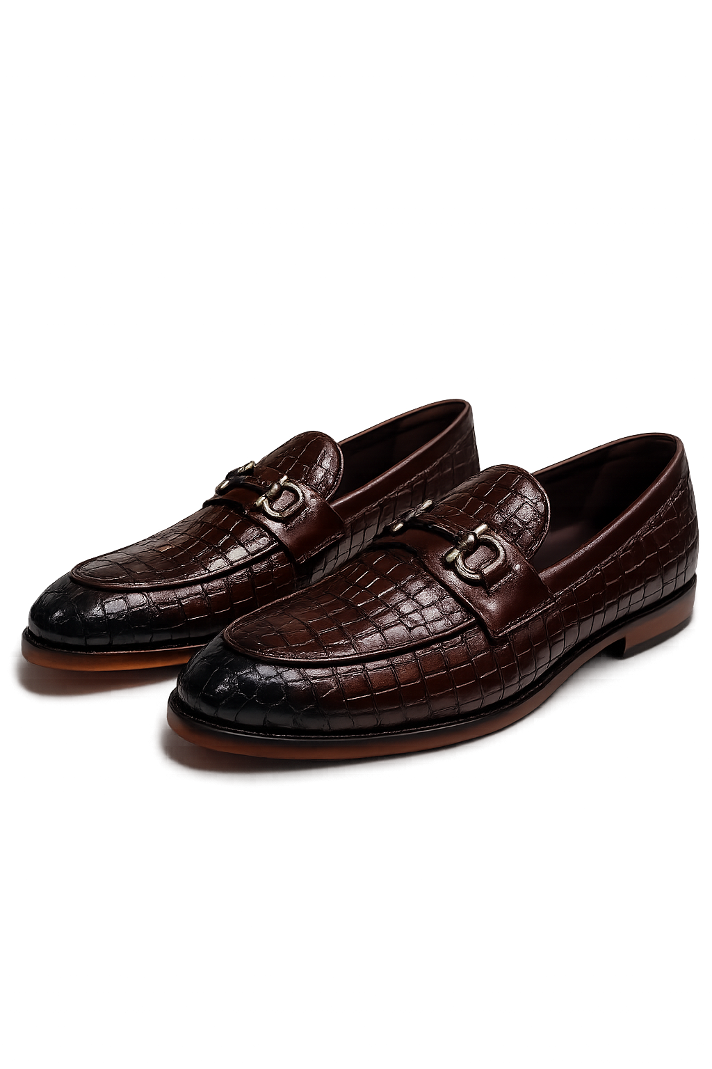 Loafer with Croco print and Buckle