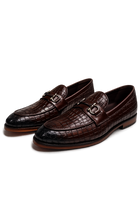 Loafer with Croco print and Buckle
