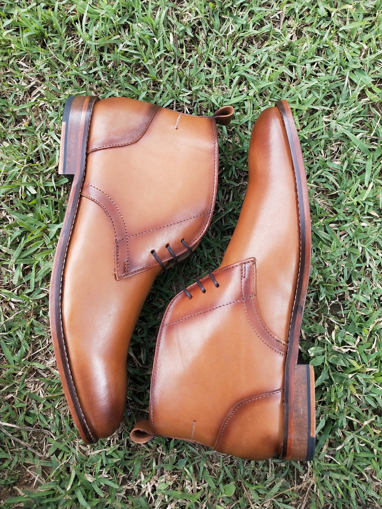 Chukka Boot-TAN Color in Leather Sole