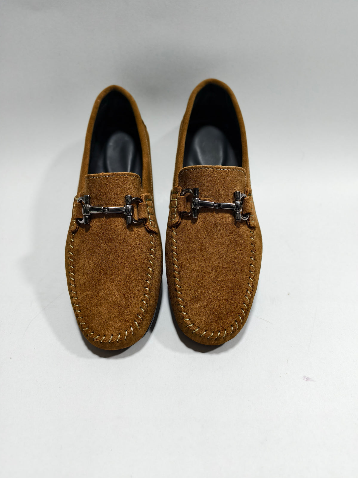 Tan suede leather Drivers with Buckle